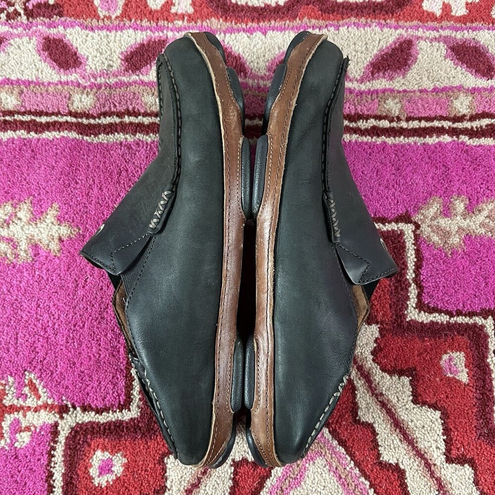 Olukai Mens Moloa Loafer US 11/44 EU Black Leather Convertible Slip-on Shoes - Picture 8 of 10
